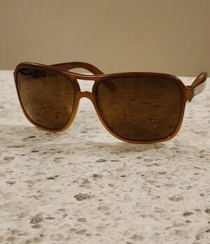 Bolle 553 Acrylex Brown Gradient Brown Mirror Lens Aviator Sunglasses